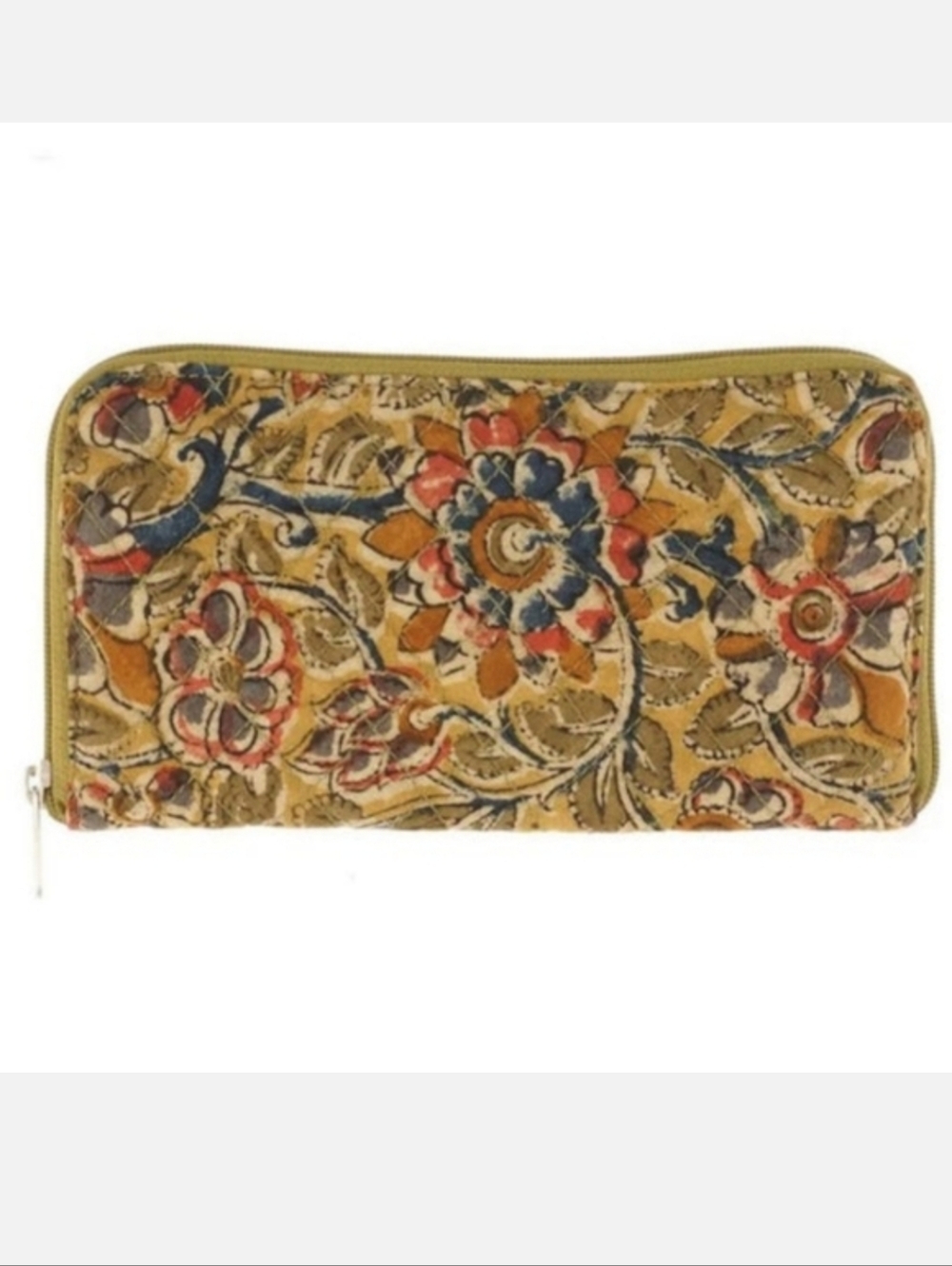 🦋LAST 1🦋 NWT Kalamkari Cotton Zip Wallet Clutch